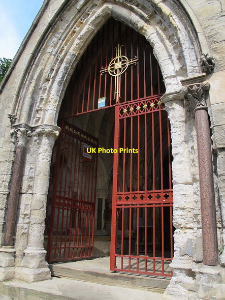 Photo 6"x4" All Souls, Haley Hill, Halifax: porch gates Halifax c2016