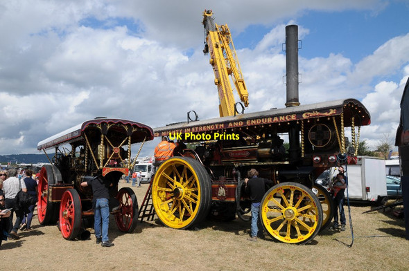 Photo 6"x4" Traction engines at Welland Steam Rally Hook Bank c2016