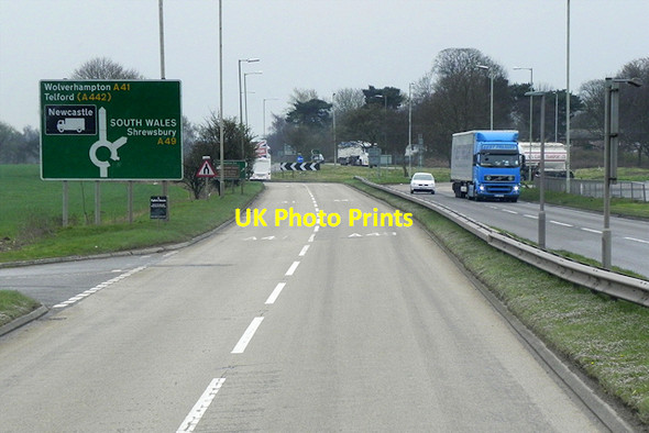 Photo 6"x4" Southbound A41 at Prees Heath Prees Heath c2016