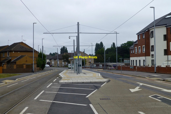 Photo 6"x4" Middle Street tram stop Beeston\/SK5236 c2016