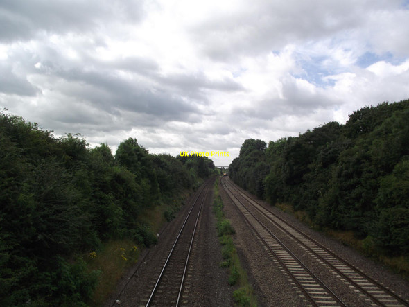 Photo 6"x4" Midland main line railway south of Barkby Thorpe Lane Barkby c2016