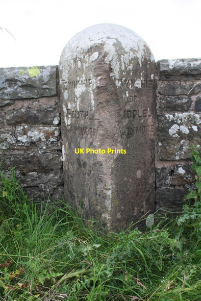 Photo 6"x4" Parish boundary stone at Blackhause Bottom Bridge South Stainmore c2016