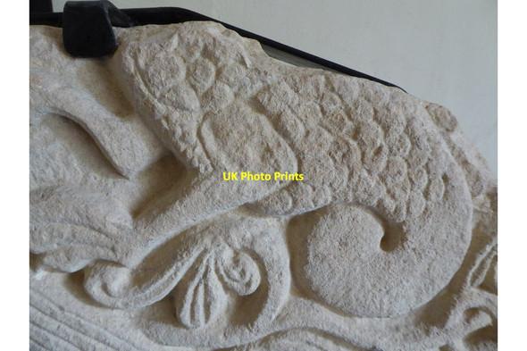 Photo 6"x4" Detail of a carved tympanum Billesley\/SP1456 c2016
