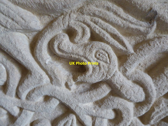 Photo 6"x4" Detail of a carved tympanum Billesley\/SP1456 c2016 P1