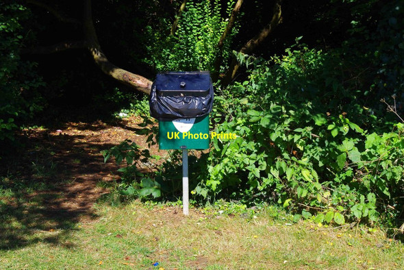 Photo 6"x4" Dog waste bin, Alvescot Road Recreation Ground, Alvescot Road, Carterton, Oxon Carterton\/SP2806 c2016