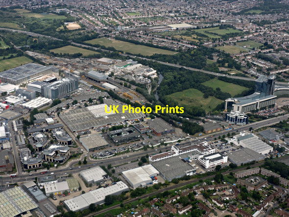Photo 6"x4" West Cross Industrial Park from the air Brentford c2016