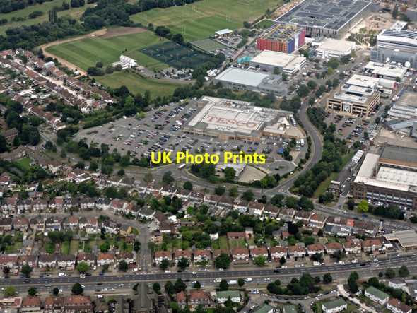 Photo 6"x4" Tesco Osterley from the air Isleworth c2016