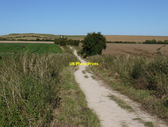 Photo 6"x4" The Ridgeway east of Wayland's Smithy Woolstone\/SU2987 c2016