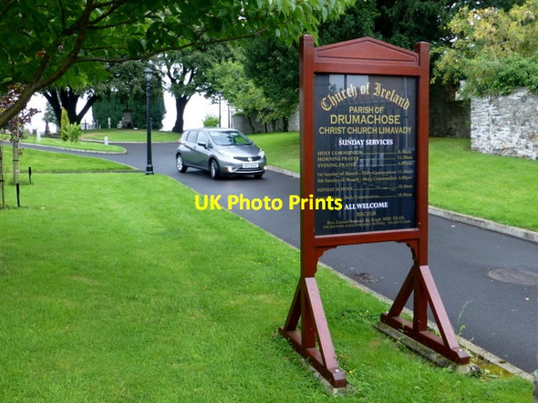 Photo 6"x4" Information Board, Christ Church, Limavady Limavady c2016