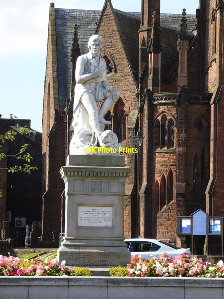 Photo 6"x4" Statue of Robert Burns Dumfries c2016