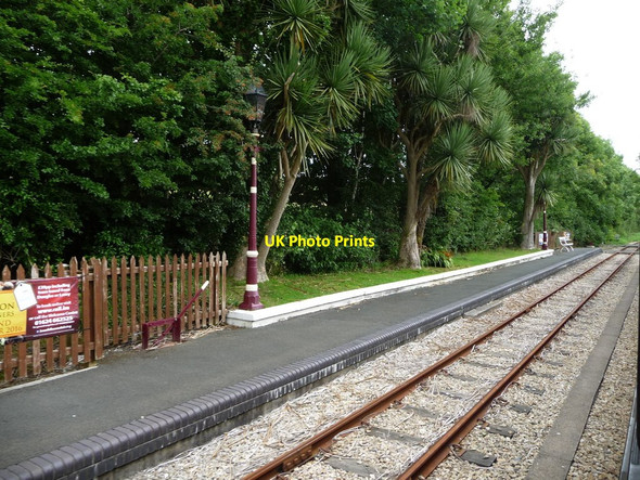 Photo 6"x4" North-side platform, Santon Station Newtown\/SC3273 c2016