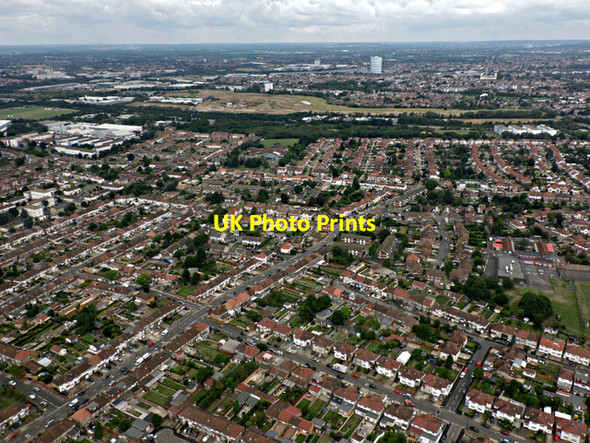 Photo 6"x4" Heston from the air Hounslow c2016