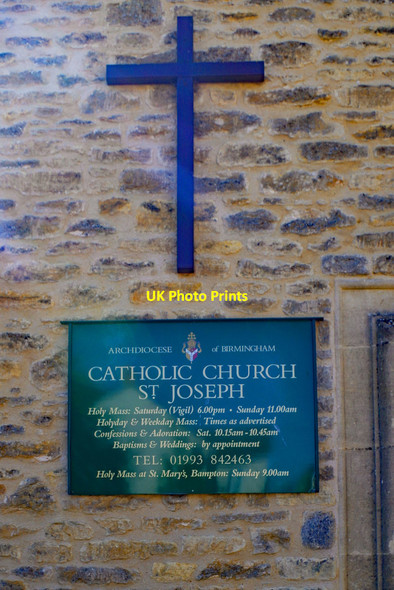 Photo 6"x4" St. Joseph's Catholic Church (4) - information board, Arkell Avenue, Carterton, Oxon Carterton\/SP2806 c2016