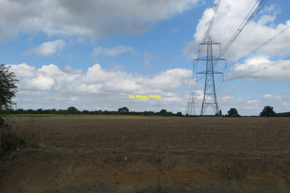 Photo 6"x4" Electricity over a Doddington field Doddington\/SK9070 c2016