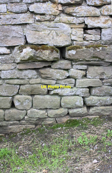 Photo 6"x4" Benchmark on barn on east side of Angram Lane Angram\/SD8899 c2016