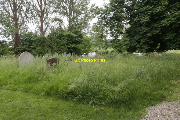 Photo 6"x4" Overgrown Churchyard Little Wittenham c2016