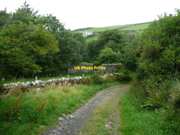Photo 6"x4" Raad ny Foillan heading down a byway into Barrane Ballelby c2016