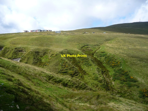 Photo 6"x4" Water erosion on the moorland below Bungalow Baldhoon c2016