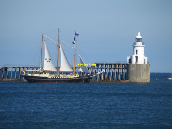 Photo 6"x4" Skonnerten Jylland departing Blyth Blyth\/NZ3081 c2016