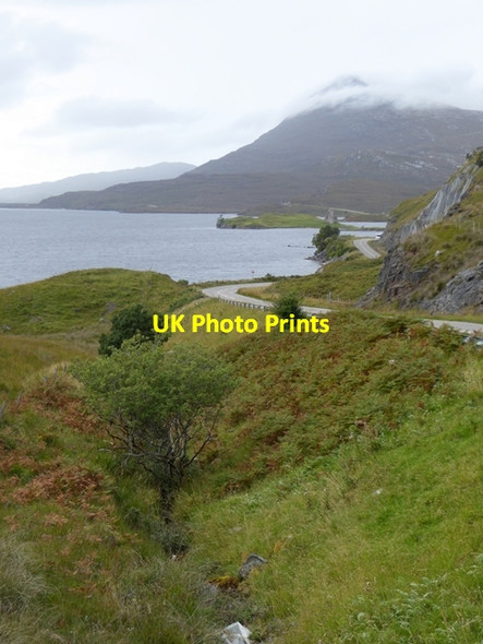 Photo 6"x4" A837 above Loch Assynt Inchnadamph c2016