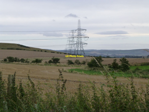 Photo 6"x4" Stubble fields with adjacent drain Howtel c2016