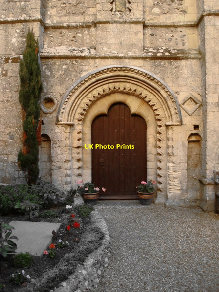 Photo 6"x4" Clymping church: Norman doorway Littlehampton c2016
