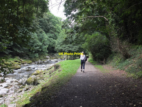 Photo 6"x4" Path by the East Lyn River Lynton c2016