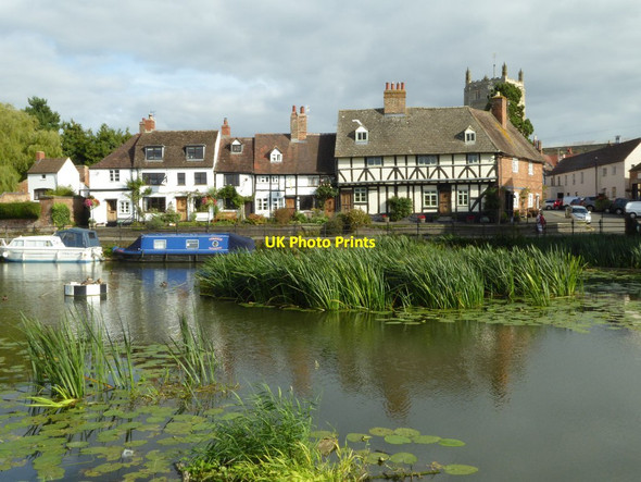 Photo 6"x4" Cottages overlooking the Avon Tewkesbury c2016