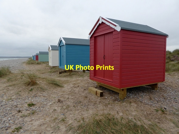 Photo 6"x4" Beach huts at Findhorn Findhorn c2016