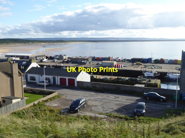 Photo 6"x4" View across Burghead Harbour to the Bay Burghead c2016