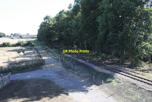 Photo 6"x4" Wensleydale Railway line and track to Aiskew Bank Farm Bedale c2016