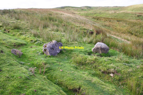 Photo 6"x4" Rocks in track by road bend above Oxnop Gill Ivelet c2016
