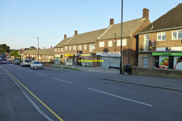 Photo 6"x4" Row of shops Mortomley c2016