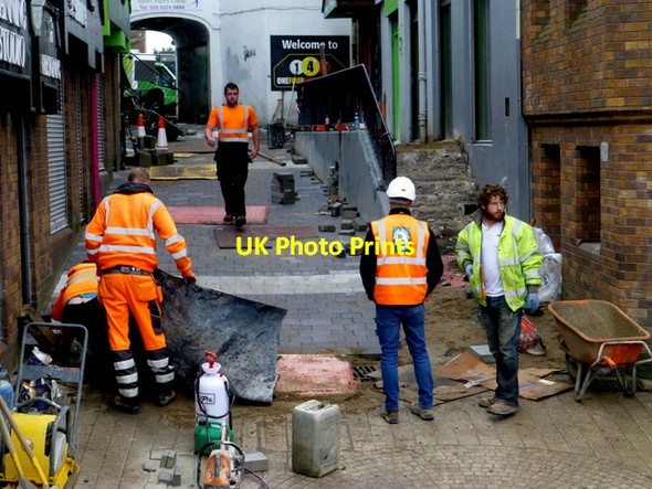 Photo 6"x4" Refurbishment at Old Market Place, Omagh (1) Omagh c2016