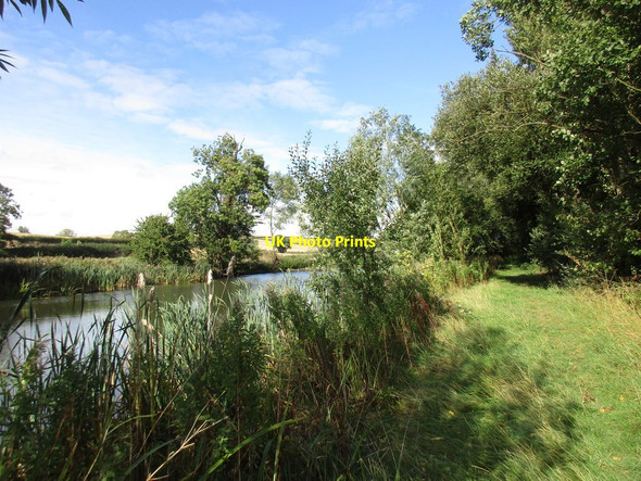 Photo 6"x4" Footpath and fish pond near Owthorpe Owthorpe c2016