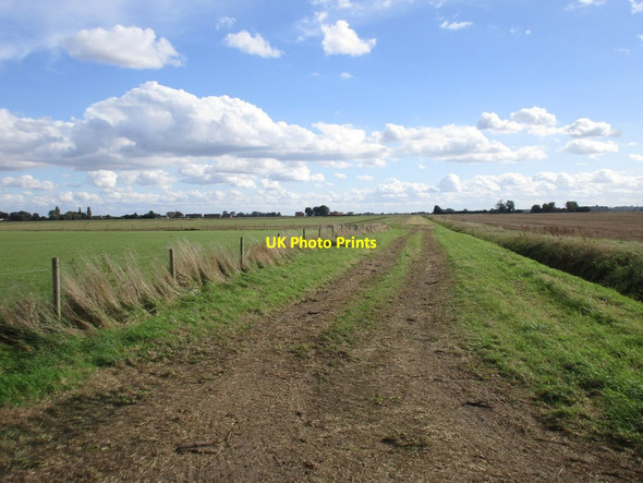 Photo 6"x4" Track and drain near Poplar Farm Sots Hole c2016
