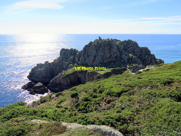 Photo 6"x4" Logan Rock Penberth\/SW4022 c2016