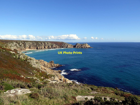 Photo 6"x4" Minack Point from R\u00c3\u00b4spletha Cliff Porthcurno c2016
