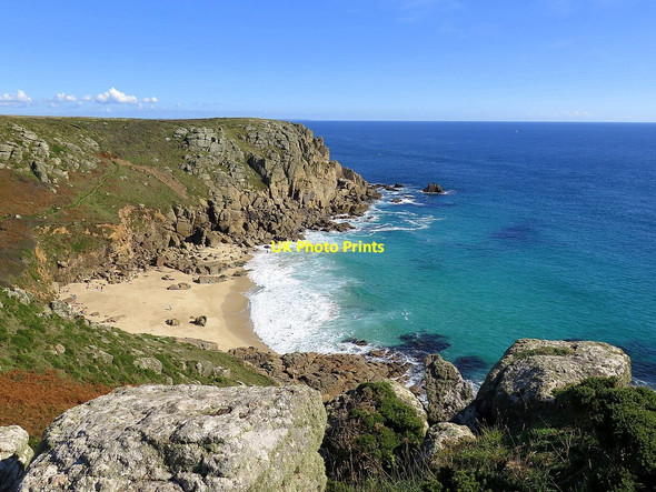 Photo 6"x4" Porth Chapel from the west Porthcurno c2016
