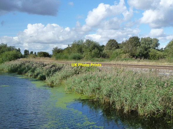 Photo 6"x4" Railway line, north bank, Stainforth & Keadby Canal Tetley c2016