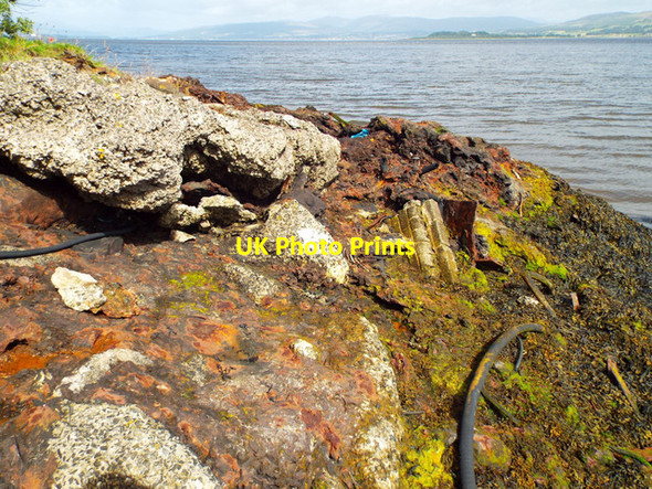 Photo 6"x4" Shipyard slag by the Clyde Port Glasgow c2016