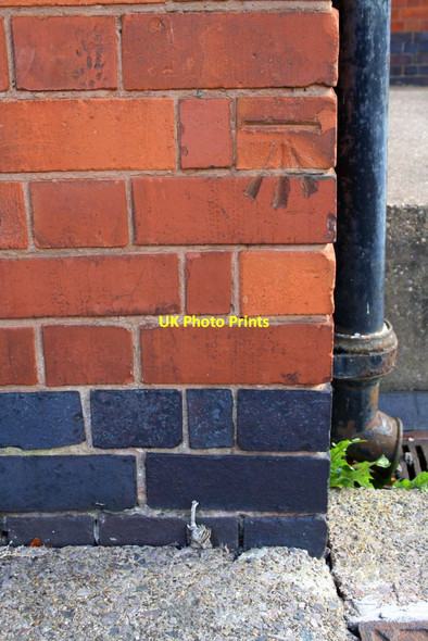 Photo 6"x4" Benchmark on Bath Road textile works Nuneaton c2016