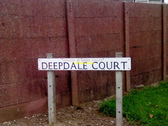 Photo 6"x4" UK Deepdale Court, street sign Heanor c2016