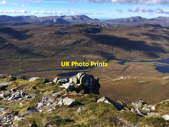 Photo 6"x4" Ben Hope - the edge of the escarpment Ben Hope c2016