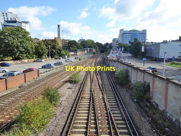 Photo 6"x4" Railway east of Southampton Central Southampton c2016