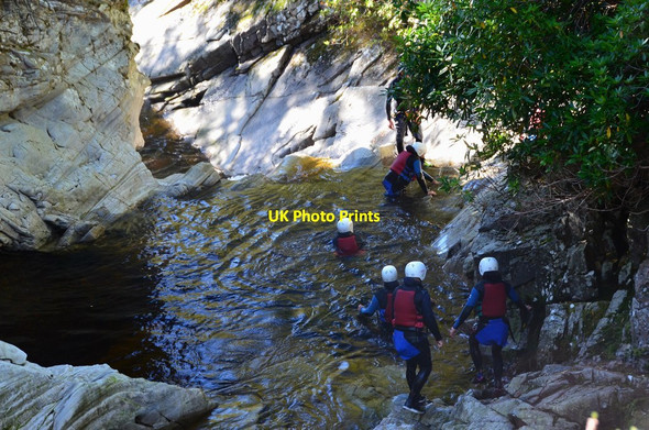 Photo 6"x4" Canyoning group, Bruar Falls (1) Bruar c2016
