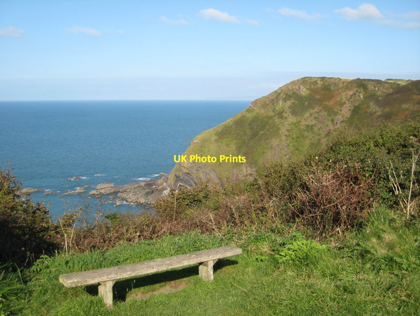Photo 6"x4" A bench above Shipload Bay Titchberry c2009