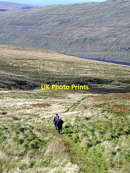 Photo 6"x4" Descending from Plynlimon Pumlumon Fach c2016