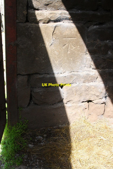 Photo 6"x4" Benchmark on barn at Low Whita Low Whita c2016