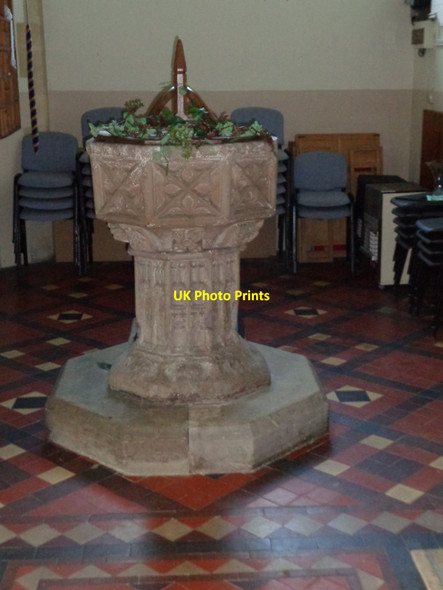 Photo 6"x4" Font, St John The Baptist, Crowle Broughton Hackett c2016